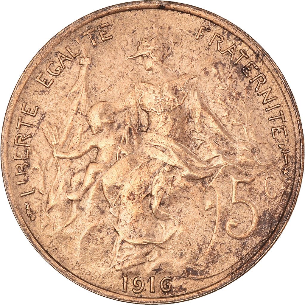 French 5 Centimes Coin | KM842 | France | 1897 - 1921