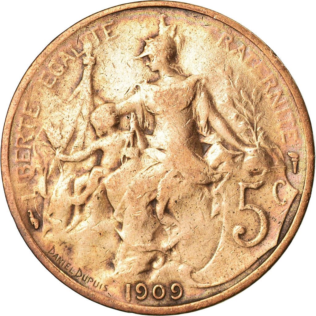 French 5 Centimes Coin | KM842 | France | 1897 - 1921