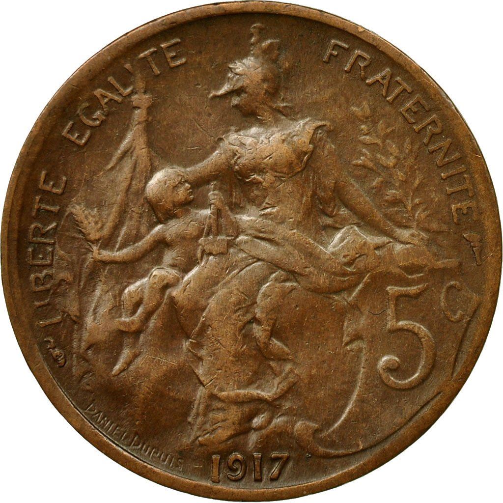 French 5 Centimes Coin | KM842 | France | 1897 - 1921