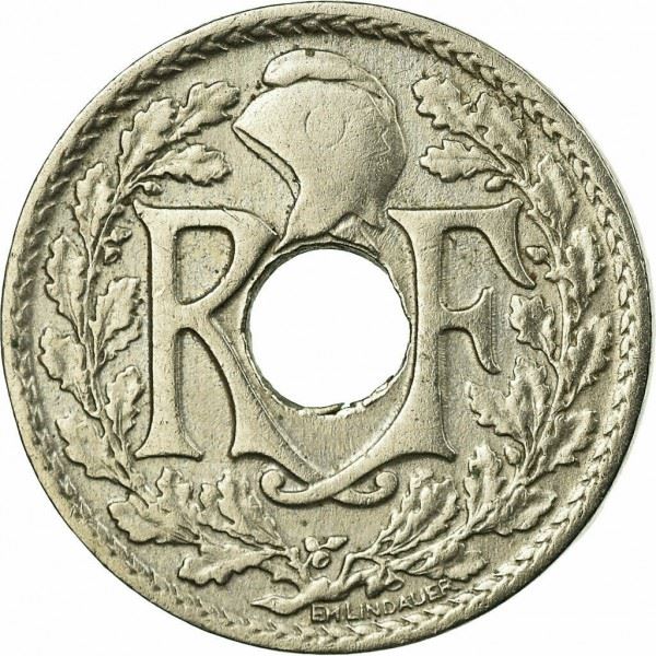 French 5 Centimes Coin | KM865a | France | 1917 - 1920