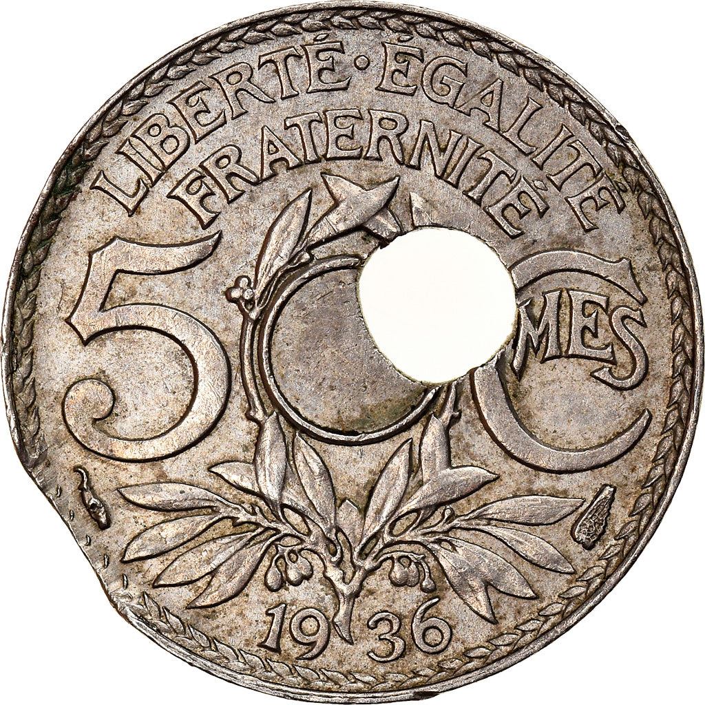 French 5 Centimes Coin | KM875 | France | 1920 - 1938