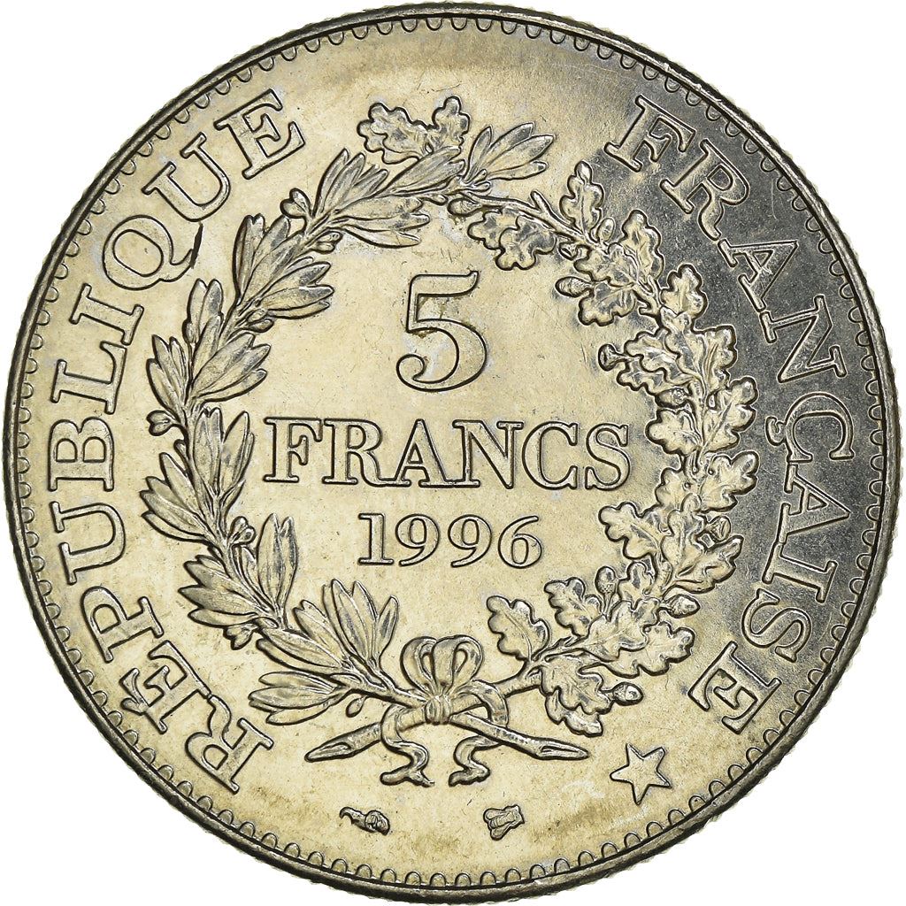 French 5 Francs Coin | Hercule de Dupre | KM1155 | France | 1996