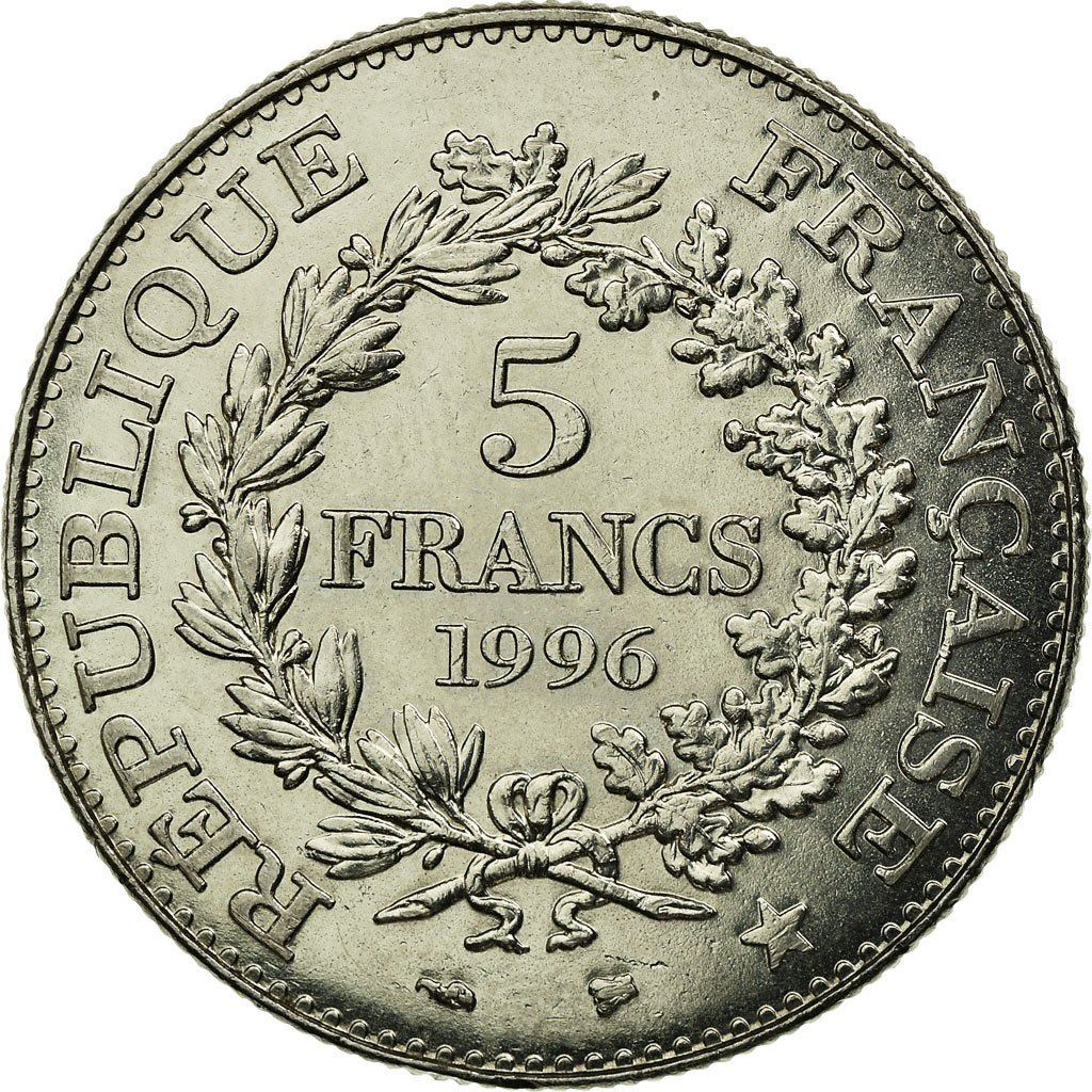 French 5 Francs Coin | Hercule de Dupre | KM1155 | France | 1996