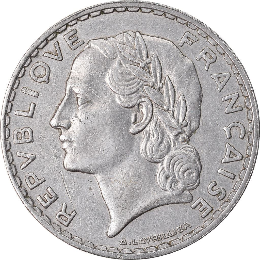 French 5 Francs Coin | KM888 | France | 1933 - 1939