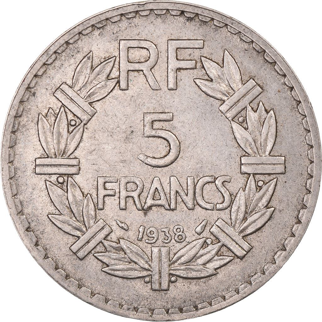 French 5 Francs Coin | KM888 | France | 1933 - 1939