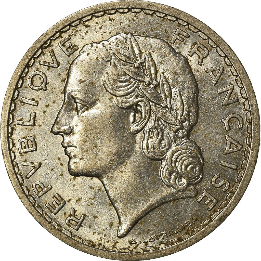 French 5 Francs Coin | KM888 | France | 1933 - 1939