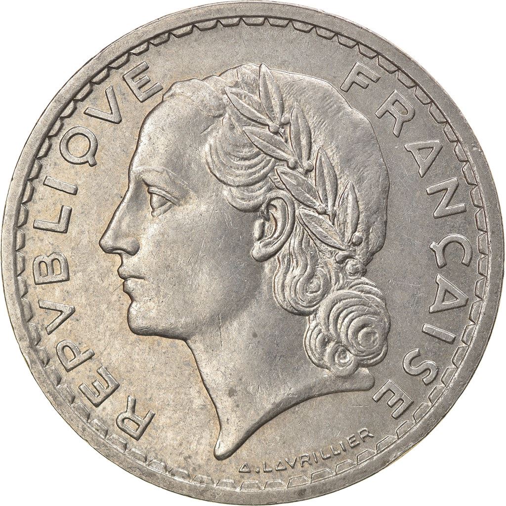 French 5 Francs Coin | KM888 | France | 1933 - 1939