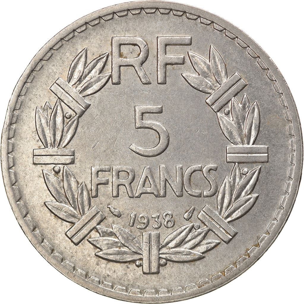 French 5 Francs Coin | KM888 | France | 1933 - 1939