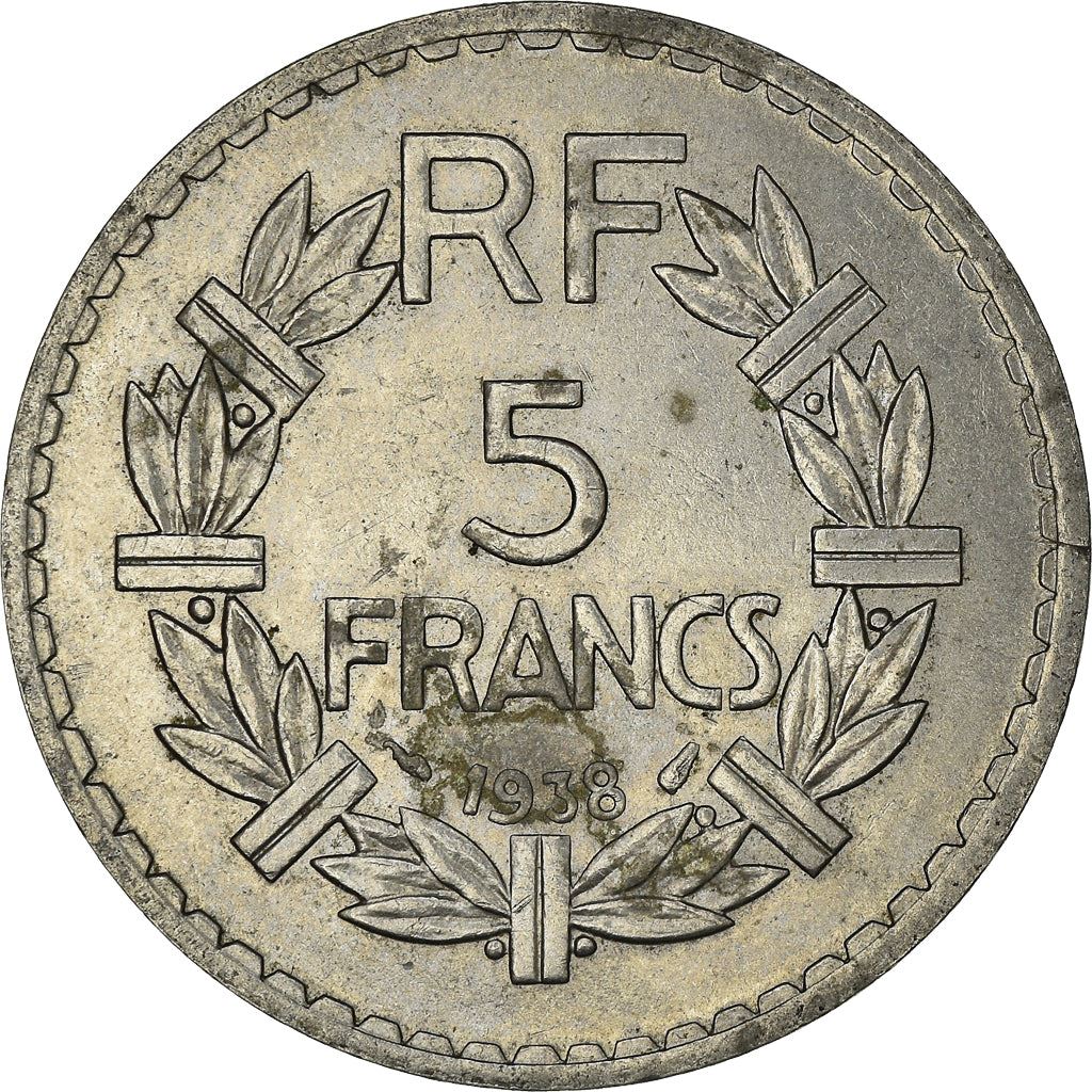 French 5 Francs Coin | KM888 | France | 1933 - 1939