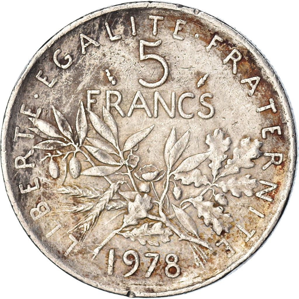 French 5 Francs Coin | signature O. Roty | KM926a.1 | France | 1969 - 2001