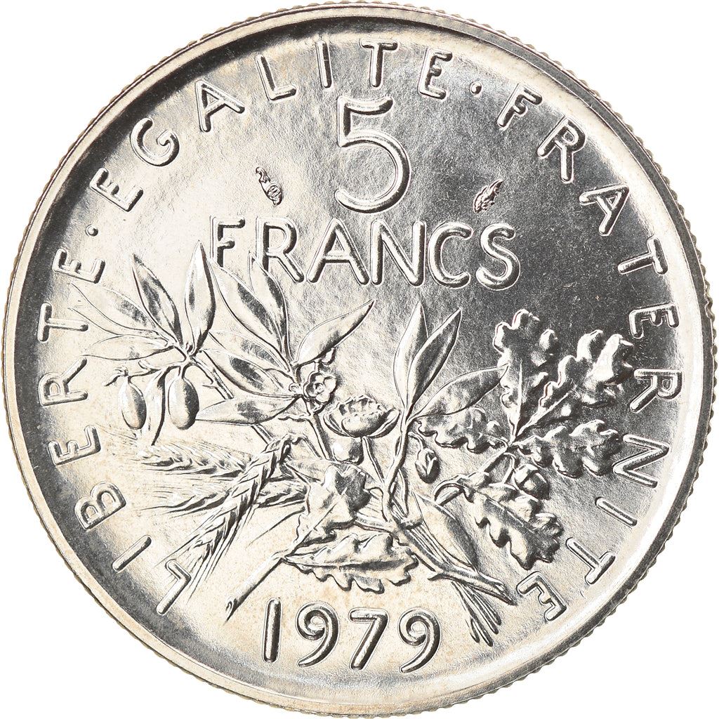 French 5 Francs Coin | signature O. Roty | KM926a.1 | France | 1969 - 2001