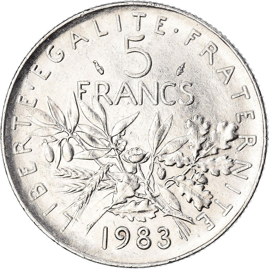 French 5 Francs Coin | signature O. Roty | KM926a.1 | France | 1969 - 2001