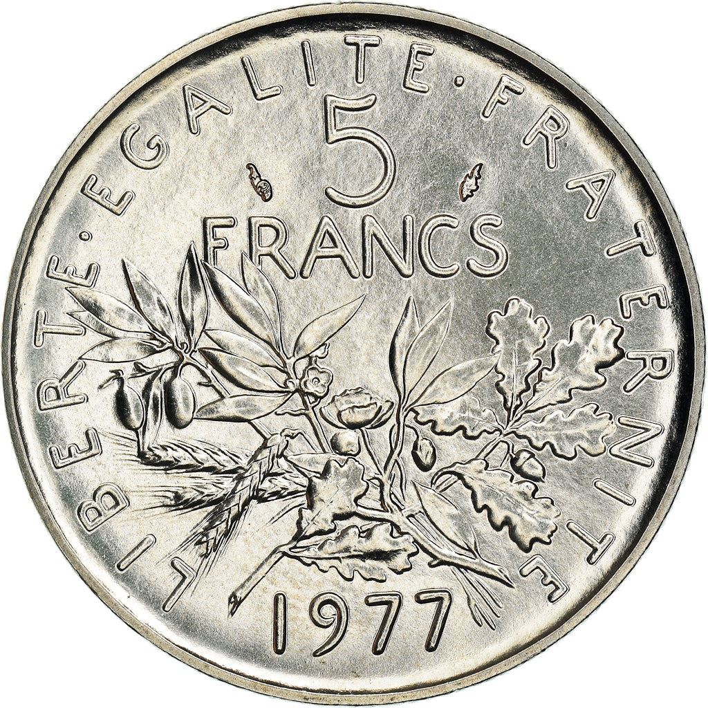 French 5 Francs Coin | signature O. Roty | KM926a.1 | France | 1969 - 2001