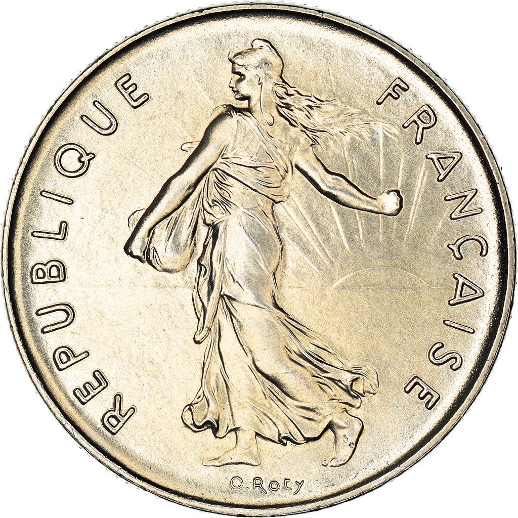 French 5 Francs Coin | signature O. Roty | KM926a.1 | France | 1969 - 2001