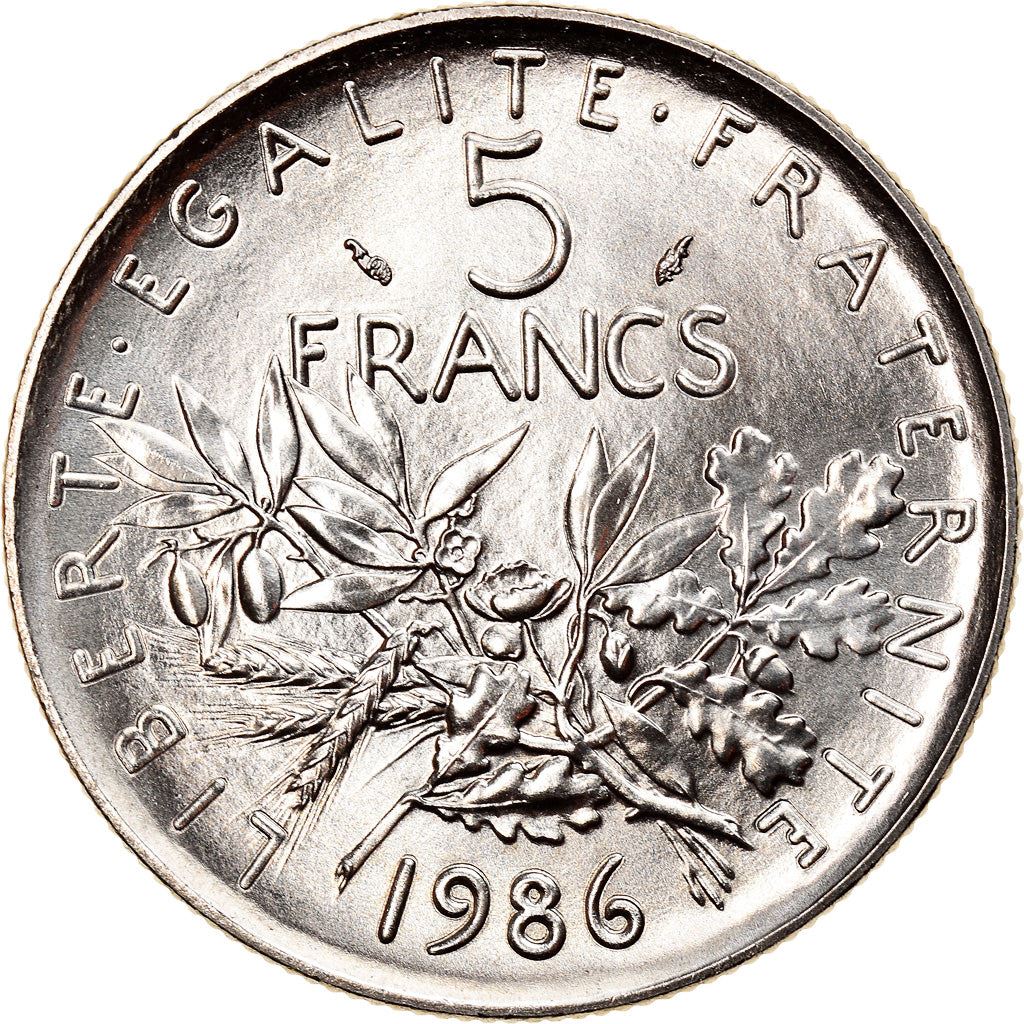 French 5 Francs Coin | signature O. Roty | KM926a.1 | France | 1969 - 2001