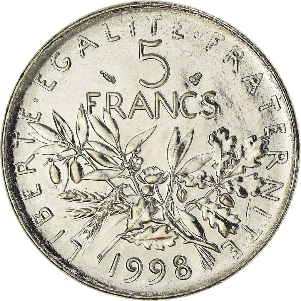 French 5 Francs Coin | signature O. Roty | KM926a.1 | France | 1969 - 2001