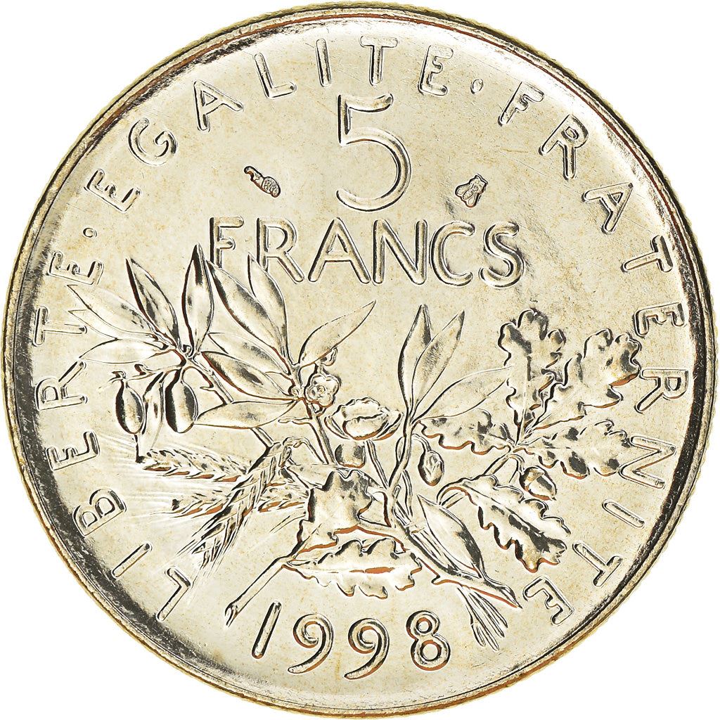 French 5 Francs Coin | signature O. Roty | KM926a.1 | France | 1969 - 2001