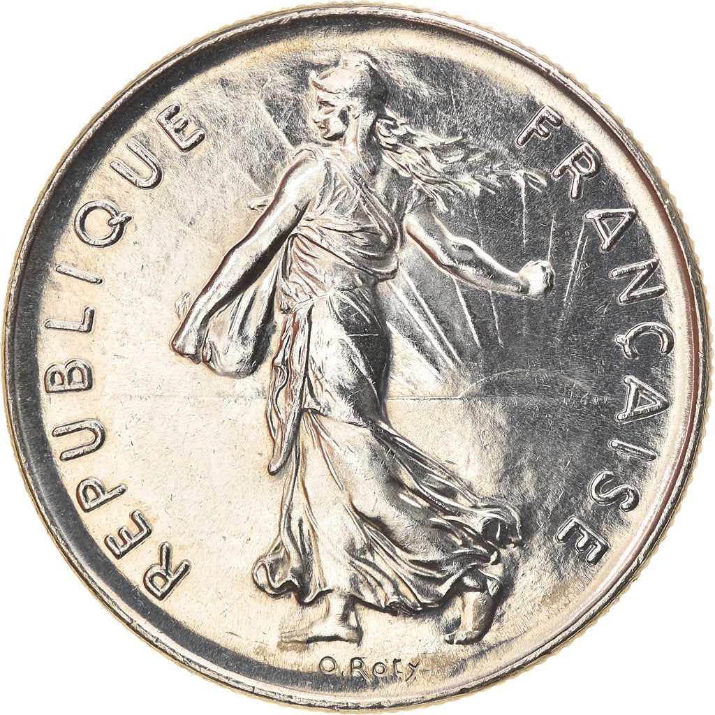 French 5 Francs Coin | signature O. Roty | KM926a.1 | France | 1969 - 2001