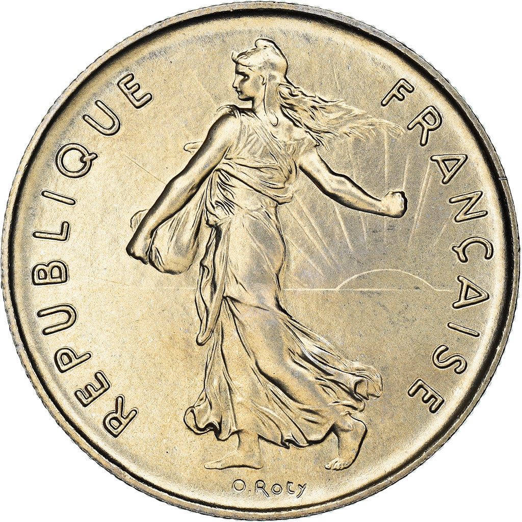 French 5 Francs Coin | signature O. Roty | KM926a.1 | France | 1969 - 2001