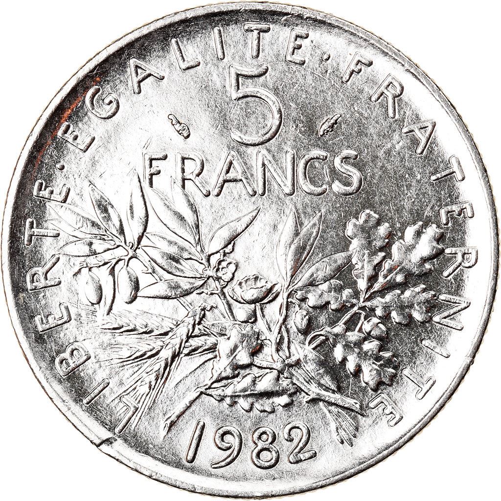 French 5 Francs Coin | signature O. Roty | KM926a.1 | France | 1969 - 2001