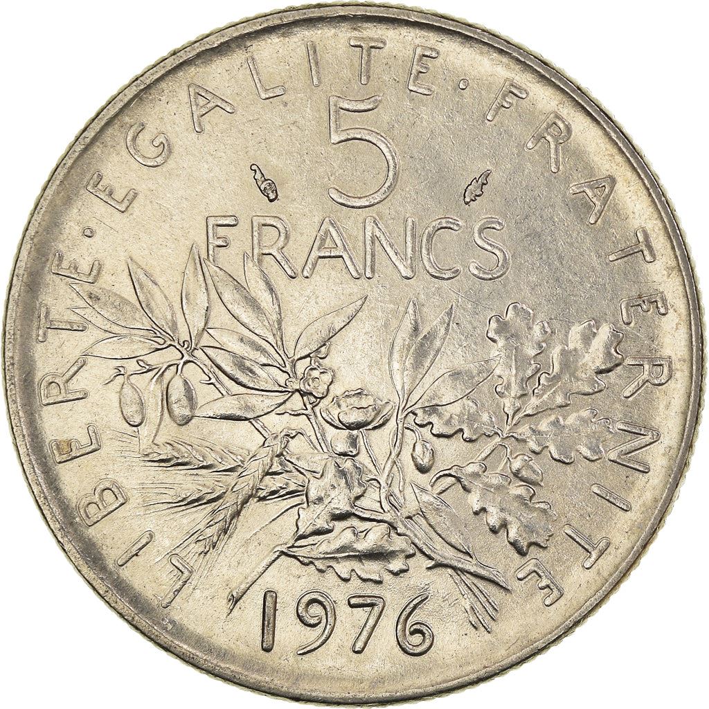 French 5 Francs Coin | signature O. Roty | KM926a.1 | France | 1969 - 2001