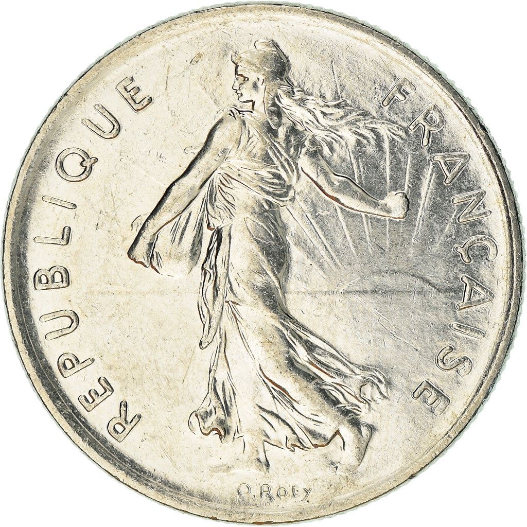 French 5 Francs Coin | signature O. Roty | KM926a.1 | France | 1969 - 2001