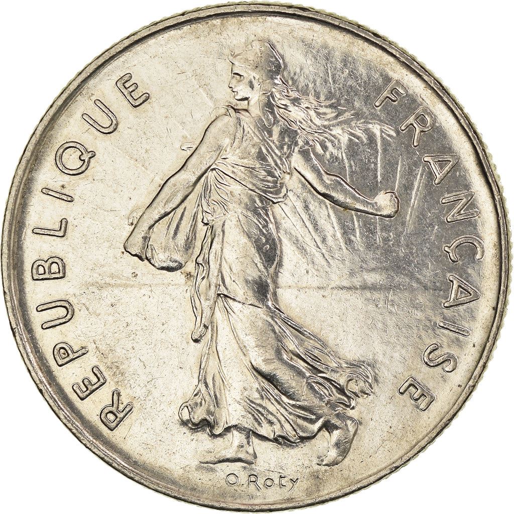 French 5 Francs Coin | signature O. Roty | KM926a.1 | France | 1969 - 2001