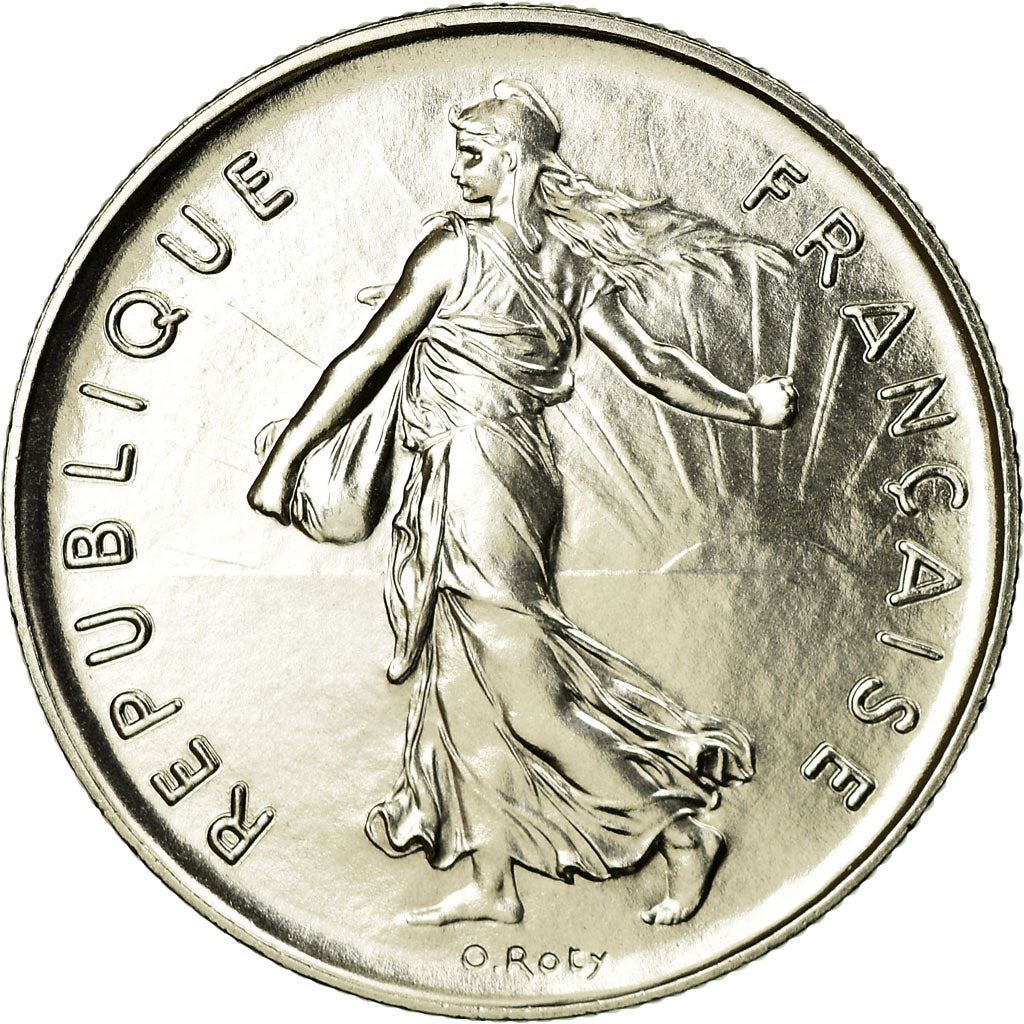 French 5 Francs Coin | signature O. Roty | KM926a.1 | France | 1969 - 2001