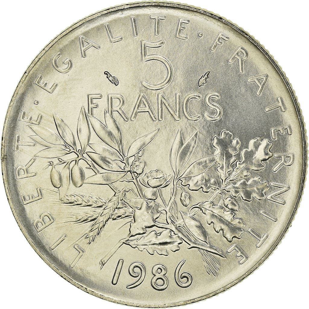 French 5 Francs Coin | signature O. Roty | KM926a.1 | France | 1969 - 2001