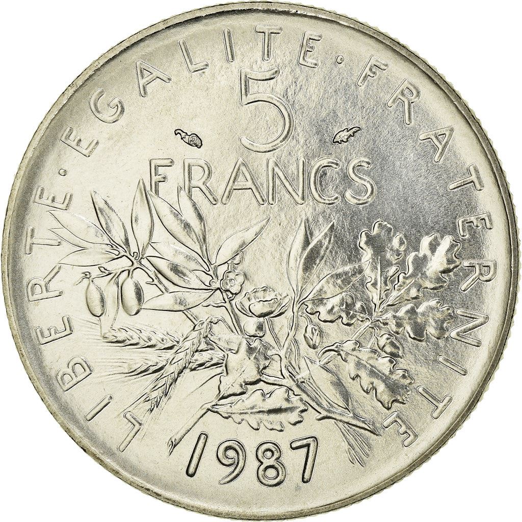 French 5 Francs Coin | signature O. Roty | KM926a.1 | France | 1969 - 2001