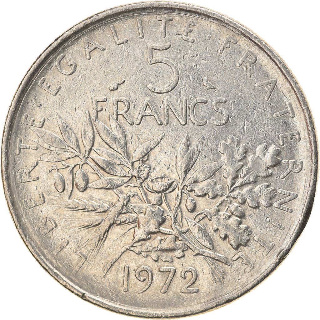 French 5 Francs Coin | signature O. Roty | KM926a.1 | France | 1969 - 2001