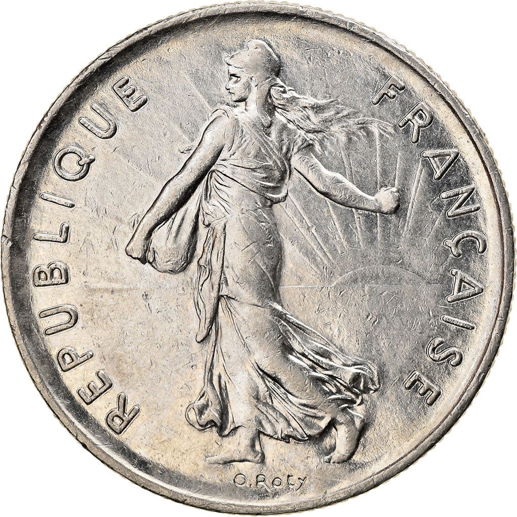 French 5 Francs Coin | signature O. Roty | KM926a.1 | France | 1969 - 2001