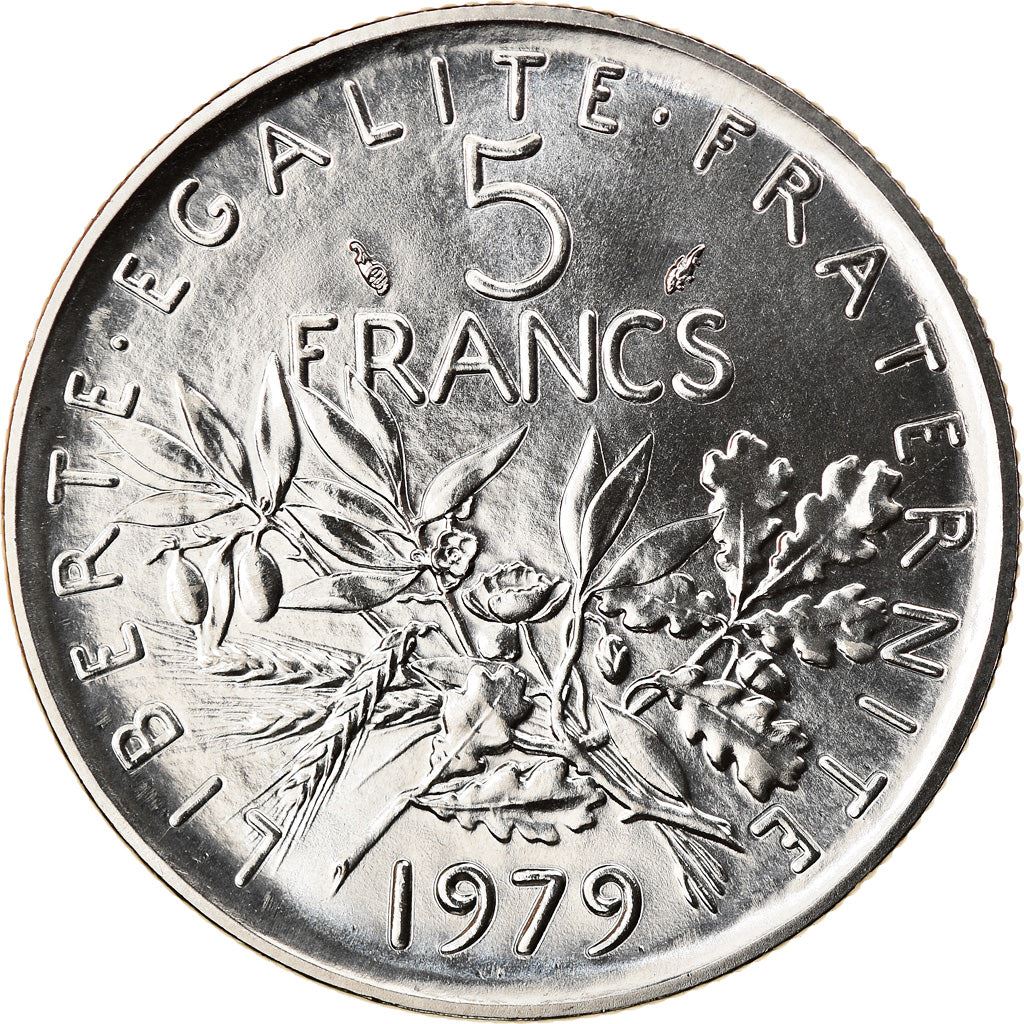 French 5 Francs Coin | signature O. Roty | KM926a.1 | France | 1969 - 2001