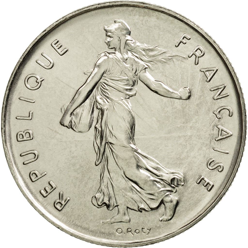 French 5 Francs Coin | signature O. Roty | KM926a.1 | France | 1969 - 2001