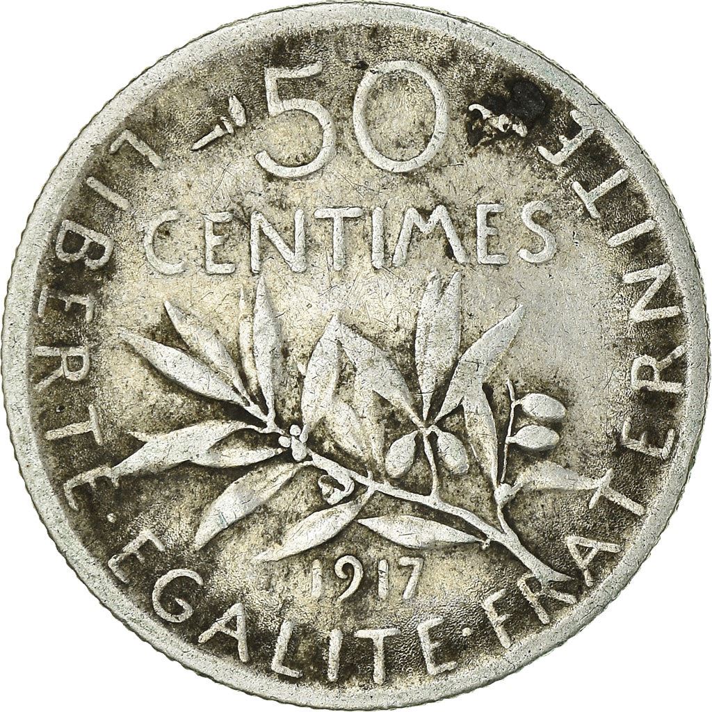 French 50 Centimes Coin | Silver | KM854 | France | 1897 - 1920