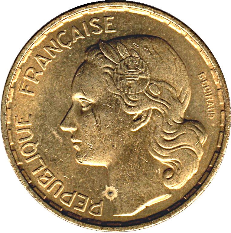 French 50 Francs Coin | KM918 | France | 1950 - 1958