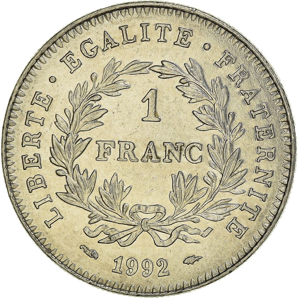 French Coin 1 Franc | French Republic | KM1004.1 | France | 1992