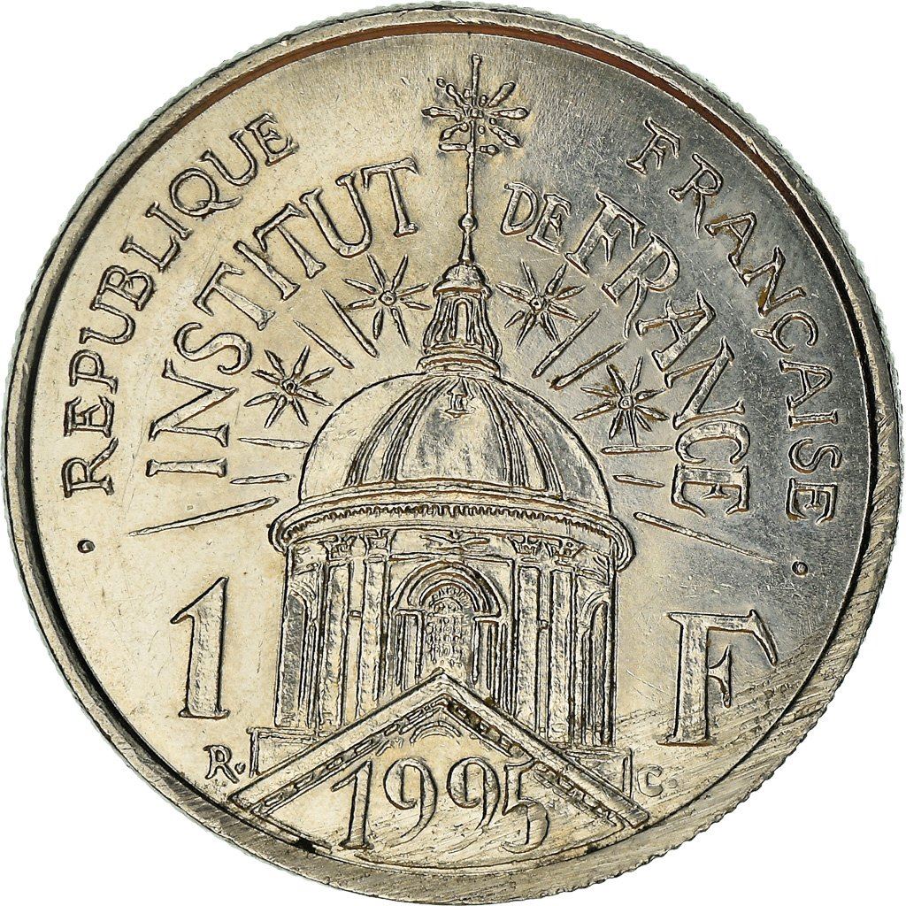 French Coin 1 Franc Institut de France | KM1133 | France | 1995