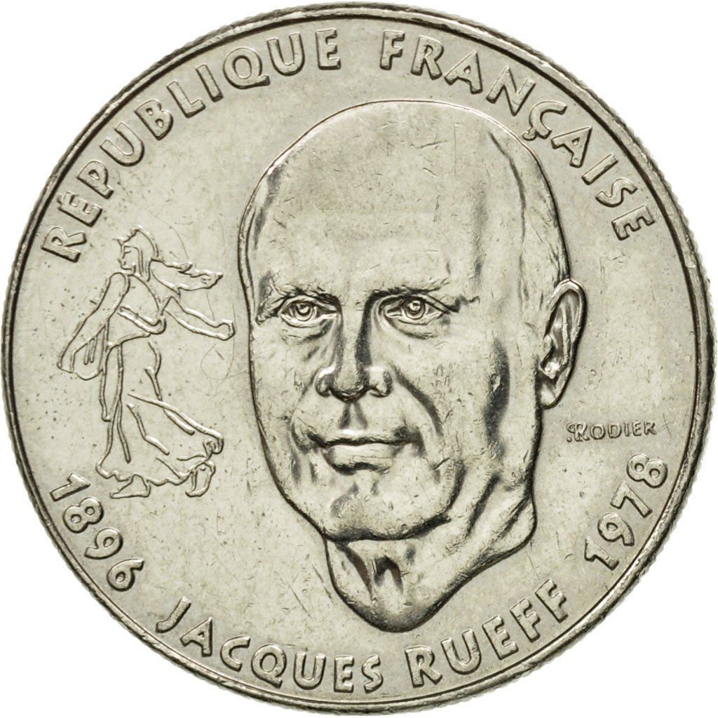 French Coin 1 Franc Jacques Rueff | KM1160 | France | 1996