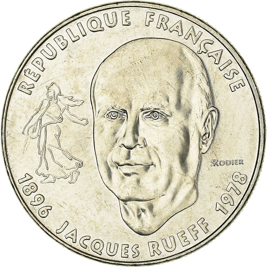 French Coin 1 Franc Jacques Rueff | KM1160 | France | 1996