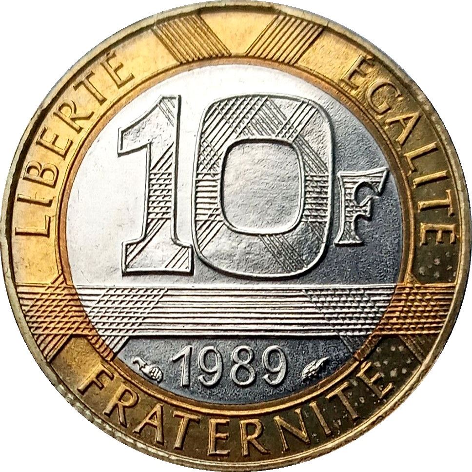 French Coin 10 Francs | Génie de la Liberté | KM964.1 | France | 1988 - 2001