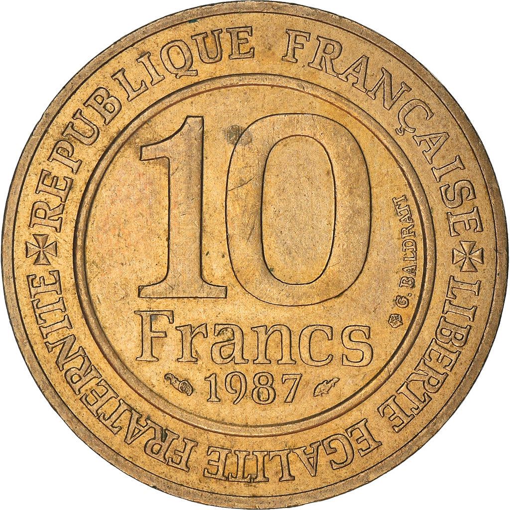 French Coin 10 Francs | Hugh Capet | KM961d | France | 1987