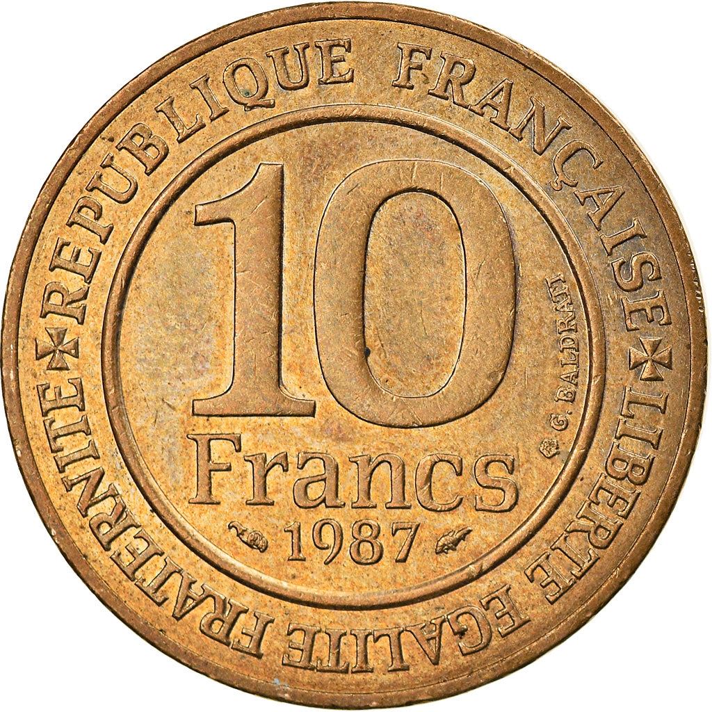 French Coin 10 Francs | Hugh Capet | KM961d | France | 1987