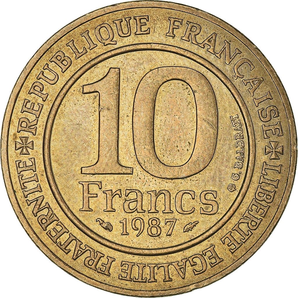 French Coin 10 Francs | Hugh Capet | KM961d | France | 1987