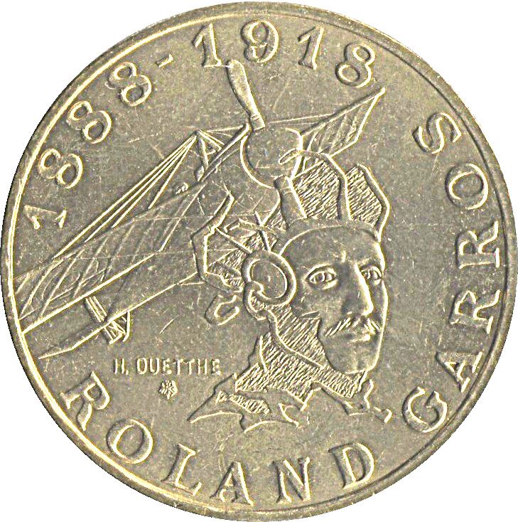 French Coin 10 Francs | Roland Garros | Bird | Plane | KM965 | France | 1988