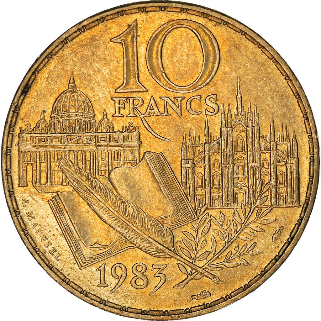 French Coin 10 Francs | Stendhal | KM953 | France | 1983