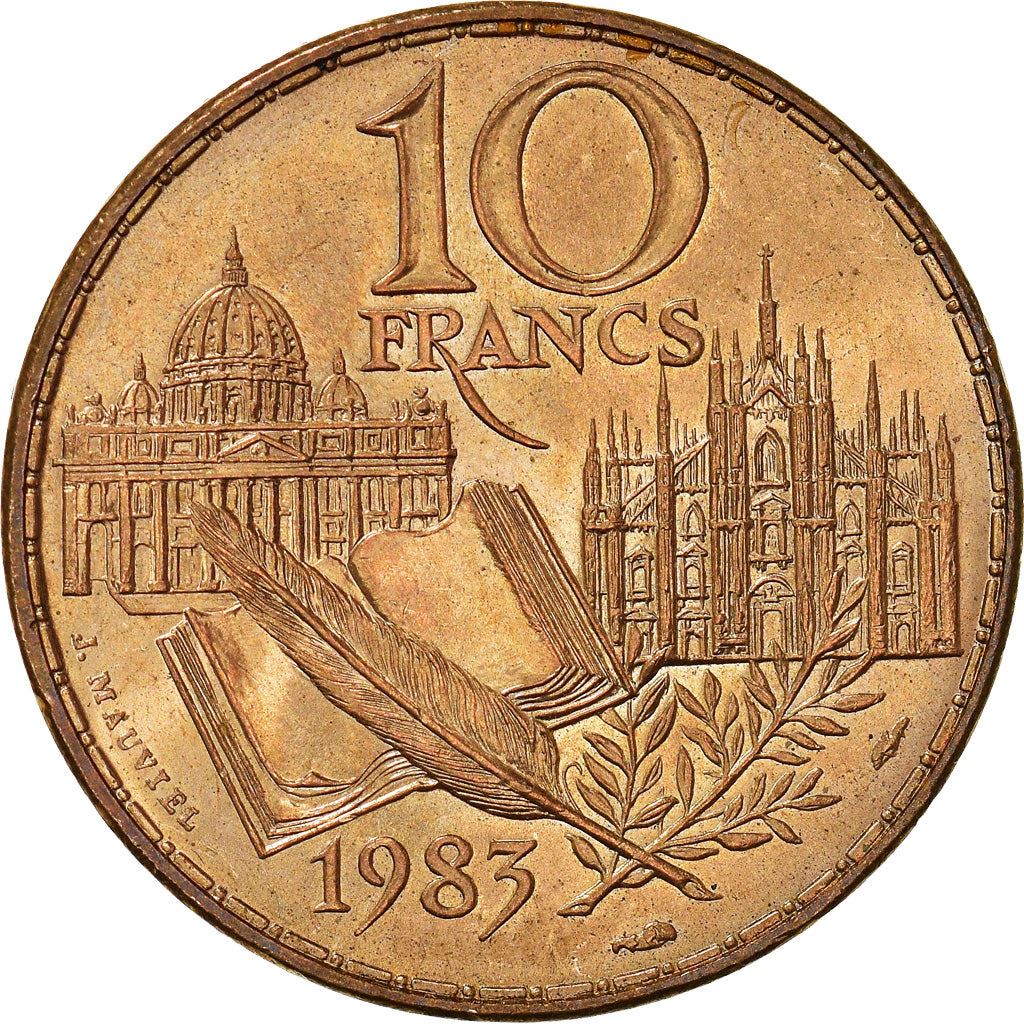 French Coin 10 Francs | Stendhal | KM953 | France | 1983