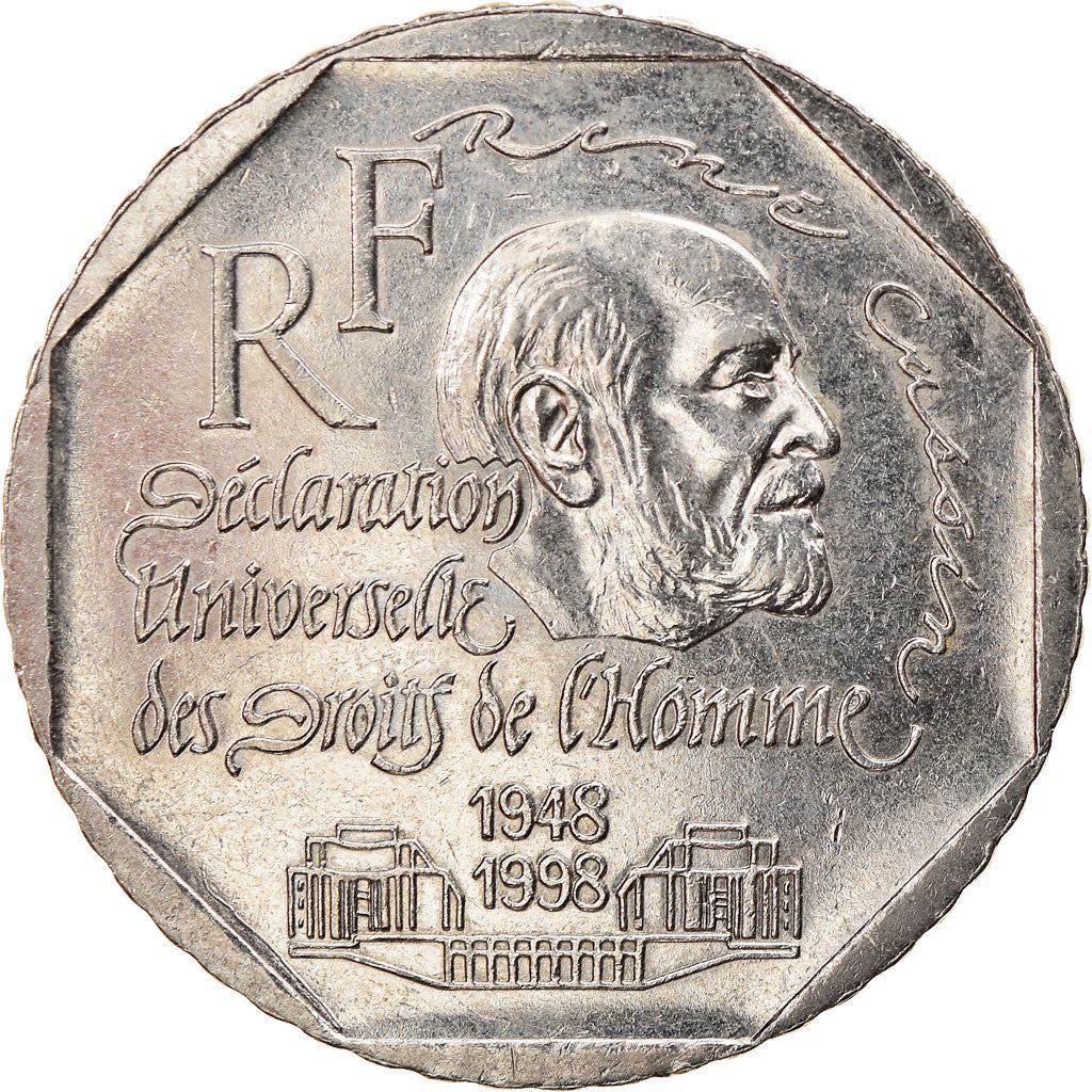 French Coin 2 Francs | Declaration of Human Rights | KM1213 | France | 1998