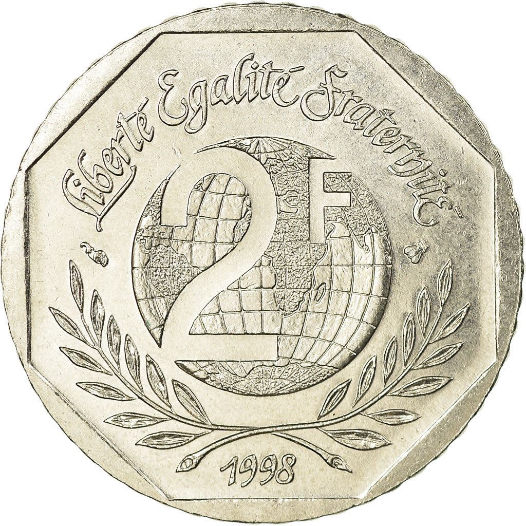 French Coin 2 Francs | Declaration of Human Rights | KM1213 | France | 1998