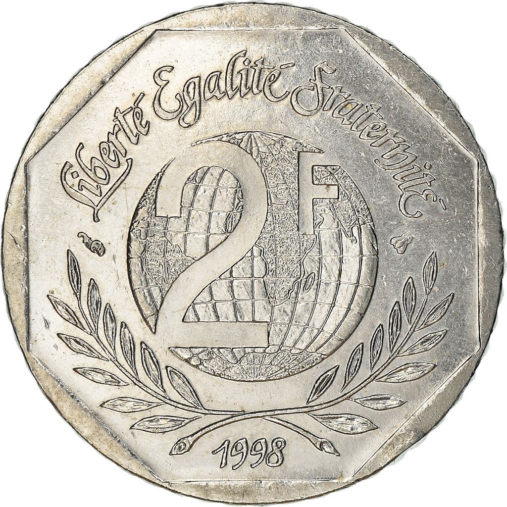 French Coin 2 Francs | Declaration of Human Rights | KM1213 | France | 1998